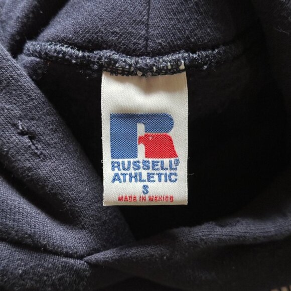 vintage russell athletic navy boxy hoodie - Picture 5 of 5